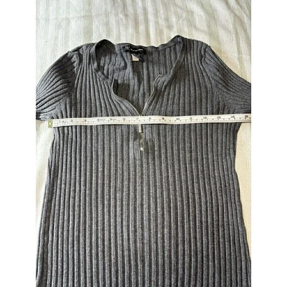 INC International Concepts Long Sleeve Juniors Large Ribbed Front Zipper Y2K 90s - Picture 9 of 11